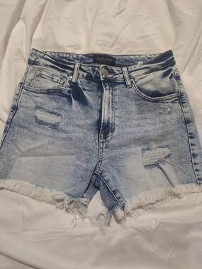Light Wash Distressed Denim Shorts - Risen Brand